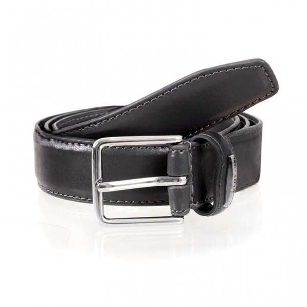 Mens Grey Leather Belt by Dents Style 81047 Gents Shop